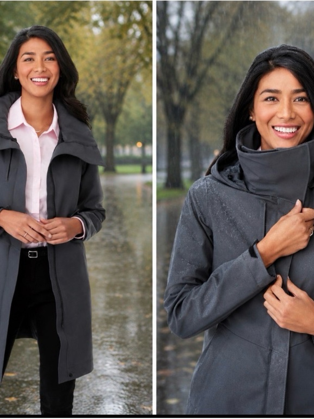 Women's Fall Jacket with optional hood - size L